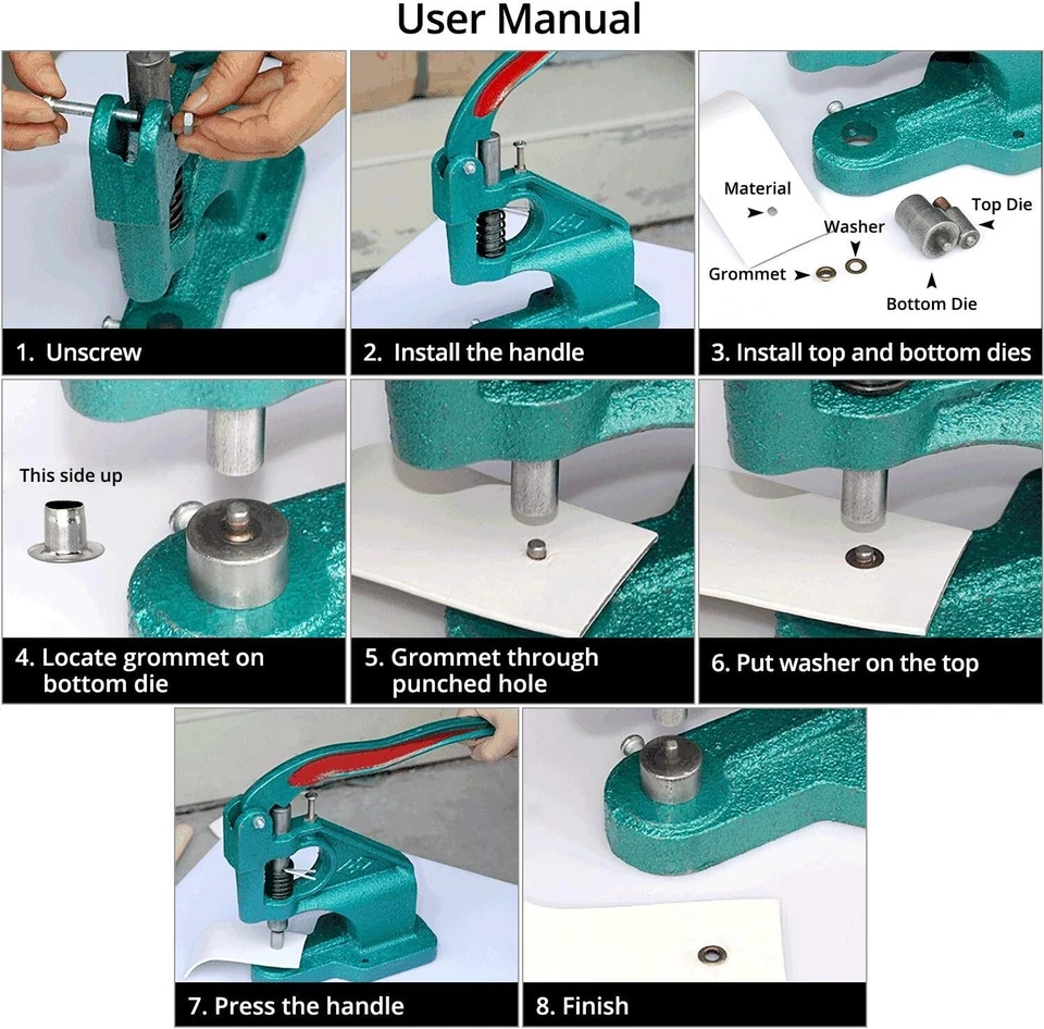 Kit De Herramientas Para Perforar Ojales De Alta Resistencia Con Prensa Manual - Image 3 of 4