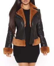 Faux Leather Jacket Women