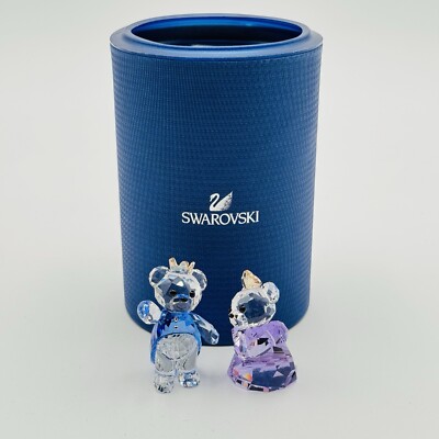 SWAROVSKI クリスベアー　 プリンスとプリンセス 台座の２点セット SWAROVSKI クリスベアー プリンスとプリンセス 台座の2点セット