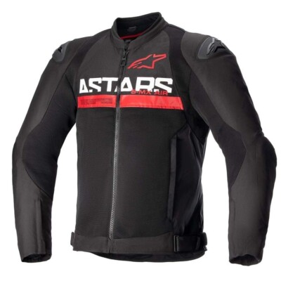 Alpinestars SMX Air Motorcycle Jacket XL Black Red CE Textile Protection
