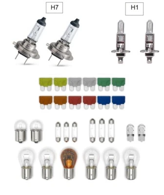 32 teilig H7 H1 Lampenbox Glühlampen Sicherungen Set PKW Ersatzlampen Autolampe - Bild 1 von 4