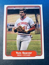 1982 Fleer Baseball Tom Seaver Cincinnati Reds Card #82 Hall of Famer