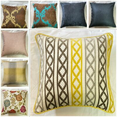 Kissen oder Bezug 17x17 verschiedene Designs gefüllt neu Sofakissen Deko