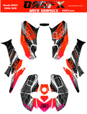 2006-2012 Honda TRX 250 EX Graphics Kit - Pro Ed D49-1 Red Fade