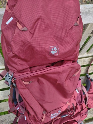 Jack Wolfskin Highland Trail 55 Rucksack - Backpack - Burgundy - BRAND NEW! - Picture 4 of 18