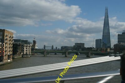 Photo 6x4 View of Tower Bridge and the Shard from the Millennium Bridge # c2015