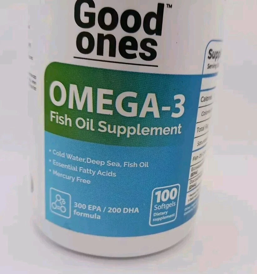 Good Ones Omega 3 Suplementos de Aceite de Pescado 100 Comprimidos de Gel Suave 9/24 Nuevo Foto 2 de 4