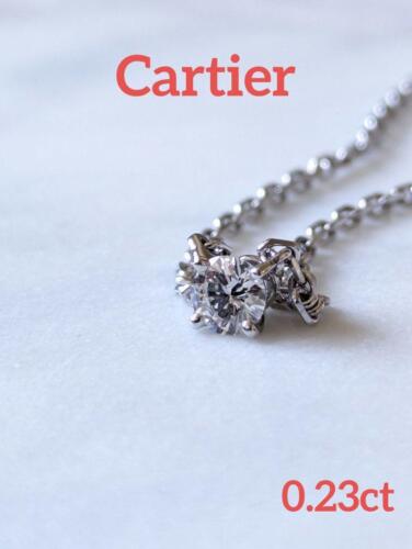Cartier Solitaire 1895 Diamond Necklace 750 Wg 0.2