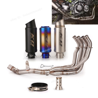 For Kawasaki Z900 2017-2025 Full Exhaust System Header Link Pipe Muffler Slip On