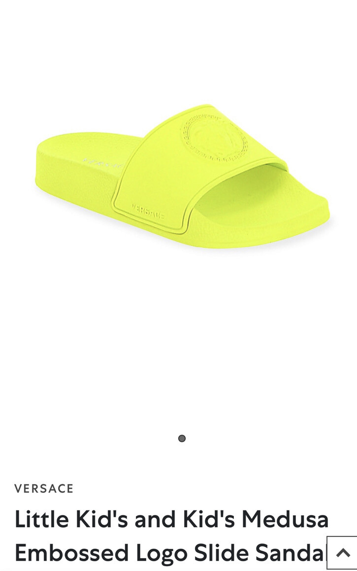 NEW Auth Versace Youth Kids Unisex Boys Girls Medusa Slide