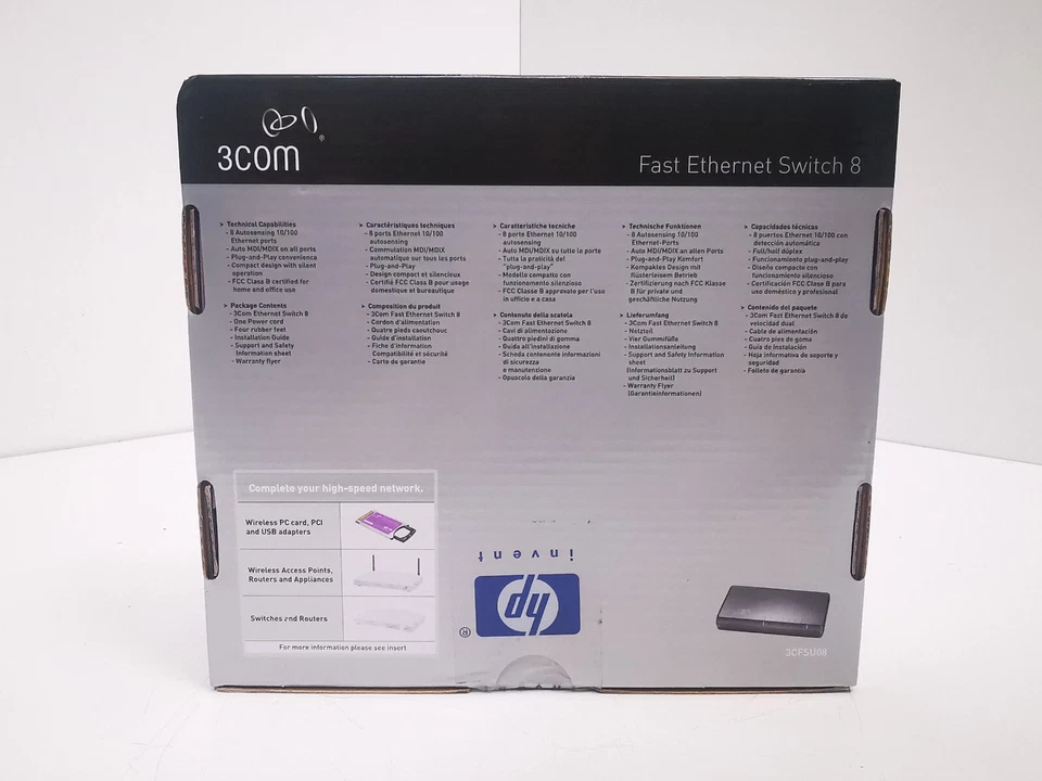 HP/3COM V1405 (JD867A)8-Port Gigabit Ethernet Switch - New Open Box - Image 4 of 4