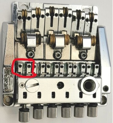 Washburn Wonderbar Answer 2001 Vibrato Bridge String Guide