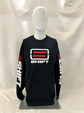 Vintage Shift Long Sleeve Logo Motocross Black Shirt Size Large Supercross MOTOX