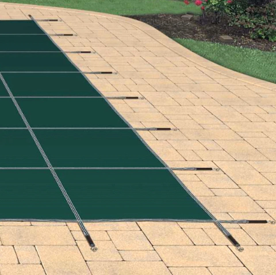 8x8 Loop-Loc Green Mesh Rectangle Pool Safety Cover - LLM1001 - Image 4 of 4