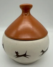 Vintage McCoy UpJohn Unipet Dog Cat Treat Canister without Bell 1960's