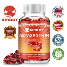 120pcs Astaxanthin 12mg - Antioxidant,Supports Skin, Eye, Joint and Heart Health