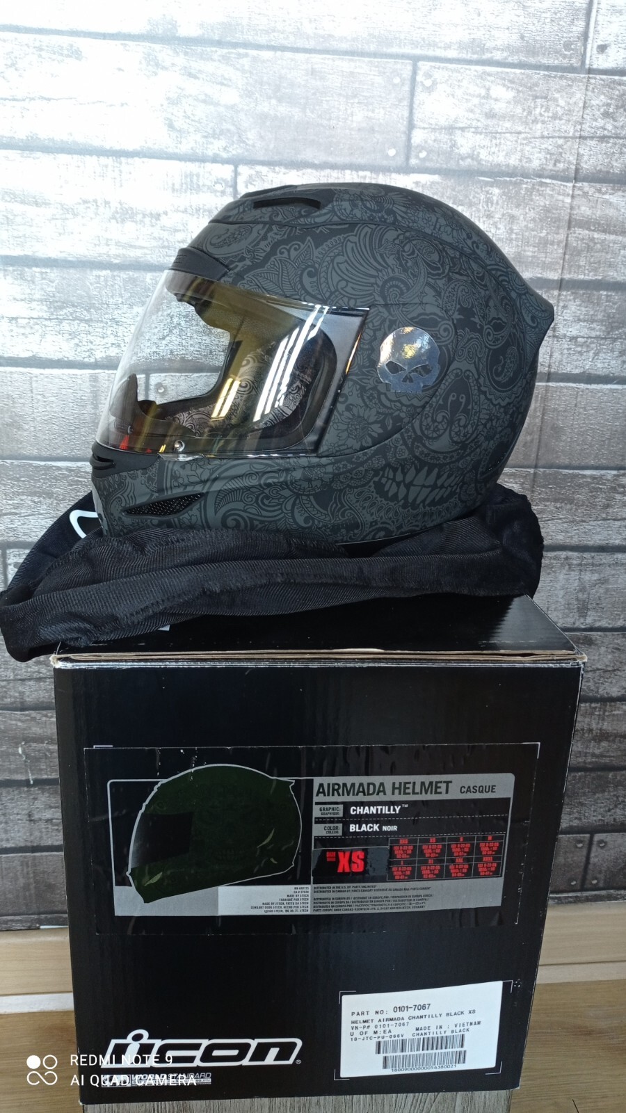 Casque Moto Intégral ICON Airmada Chantilly Black Noir Mat Taille M
