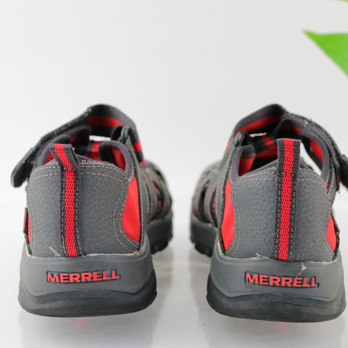 Merrell Hydro Hiking Sandals Waterproof Grey Red Closed-Toe Mens 6/ Womens 7.5 Merrell Womens Hydro Sandal Size 6 Gray Red Fisherman Water  main image 4