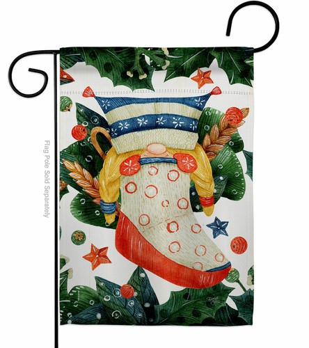 Calcetín de Invierno Gnomido Jardín Bandera Gnomo Decorativo Pequeño Regalo Patio Casa Banner - Imagen 2 de 17