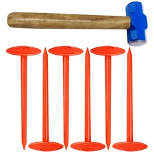 FEBTECH-SepticTank Marker for Property line Markers-2.7"x10" Pack of 6+1 Hammer