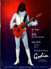 Pubblicità Godin LGX SA originale vintage stampa chitarre artigianali