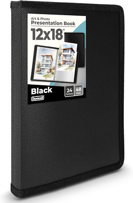 Dunwell Large Art Portfolio 12x18 Black Portfolio Folder Artwork Portfolio Demo