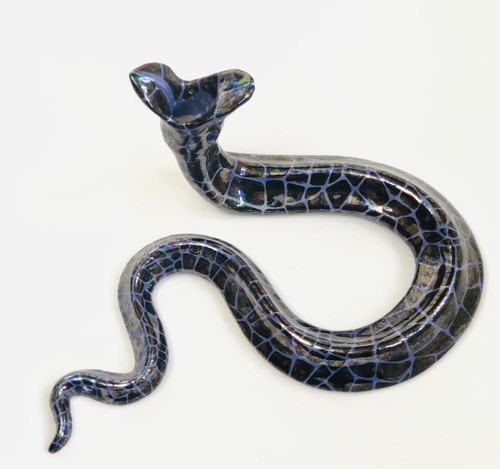 LARGE SIGNED GILBERT KULISH STUDIO POTTERY SNAKES CANDLE HOLDERS ONE OF A KIND - Picture 7 of 18