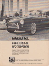 Cobra powered by Ford - Accessories by AMCO ad 1964