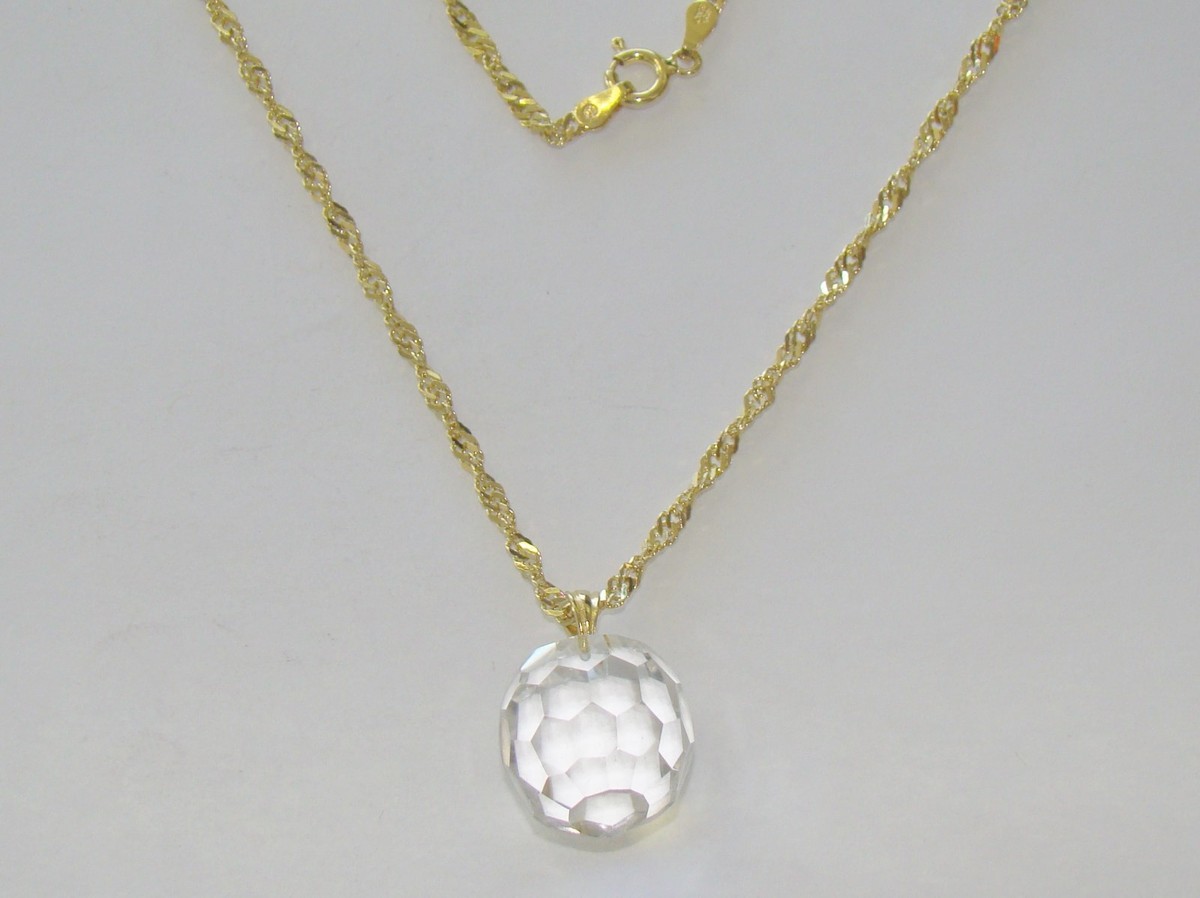 アクセサリー CRYSTAL BALL+GOLD CHAIN NECKLACE Gold Pave Ball Necklace, Round Crystal Slider, Thin Gold