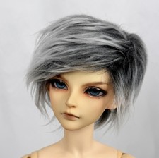 9/10" 1/3 BJD Doll Fur Wig Japan - high quality silver grey gradient