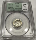 1964-D Roosevelt Dime Silver 10C Coin PCGS MS65 OGH Sample 2.1 Green Holder G79