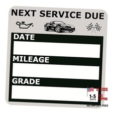Oil Change Stickers - Static Cling - 120 Count 2x2 Inches - Black - Oil Change