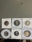 Nice Lot Of 6 90% Silver Washington Quarters