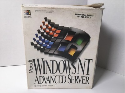 Microsoft Windows NT Advanced Server 3.1 Promotional Sample Large Box.