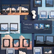 60pcs Beautiful View Sticky Notes, Nature Memo Pads,Sky Mountain Ocean Cloud