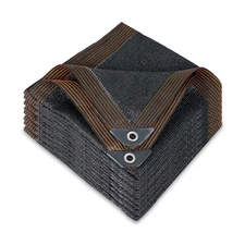 winemana 70% Black Shade Cloth, 10 x 20 FT Durable Mesh Tarp with Grommets, R...