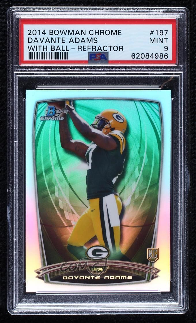 2014 Bowman Chrome Refractor Davante Adams #197 PSA 9 MINT 06z2
