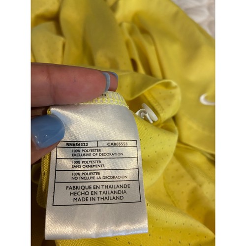 Nike Golf Polo Shirt Dri-FIT Athletic Fit Yellow Short Sleeve Mens Large - Picture 6 of 6