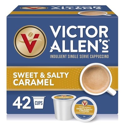 Victor Allen's Sweet & Salty Caramel Cappuccino K-Cup Pods, 42 Count Delights