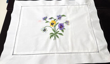 Valembreuse Floral Hand Embroidered Boudoir Cotton Pillow Sham ZZ933