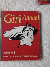 Girl Annual number 1 vintage 1950s childrens book sport school stories jokes