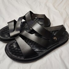 Mens Sandals Slides Arch Support Casual Summer Comfort Durable Slip On Black 40