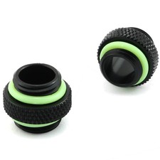 2pcs Male to Male Extender Fitting Black G1/4" Water-Cooled Coupler