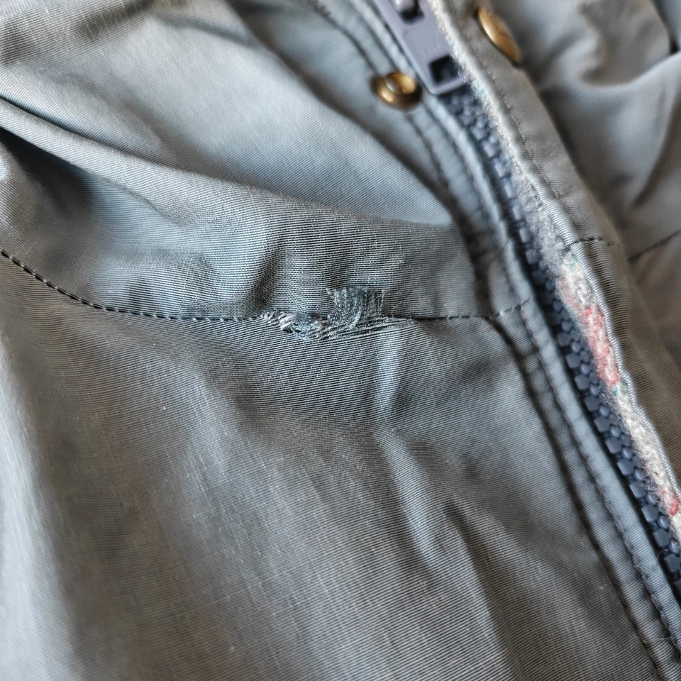 Chaqueta Woolrich de Colección Para Hombre Grande Con Capucha Forrada a Cuadros Parka Abrigo para Aire Libre Foto 3 de 4