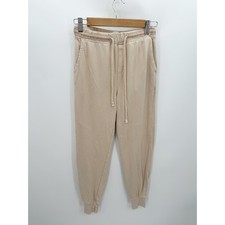 Aerie Cream Tan Jogger Sweatpants Drawstring Waist Womens Size XS