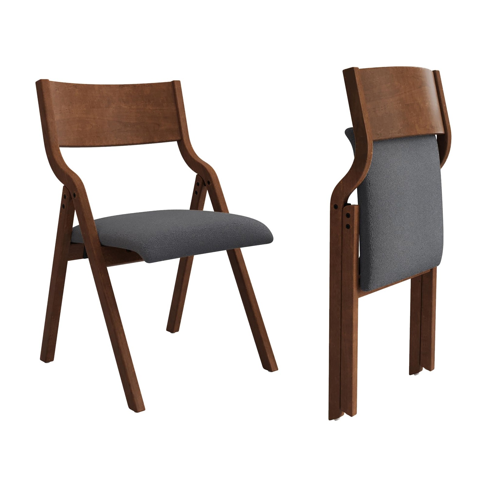 S Set Of 2, Foldable Wooden Chair 2-pack, Por...