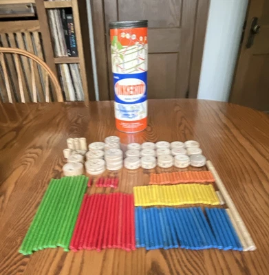 Tinkertoy Color with a Purpose 113pc Wood Construction Set Canister, Age 3+ - Image 1 of 4