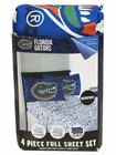 NCAA Florida Gators 4 Piece Full Sheet Set Fitted & Flat Sheet 2 Pillowcases New