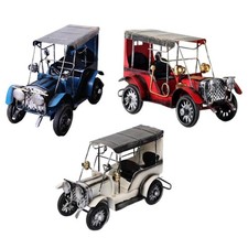 Vintage Design Car Model Home Decor Unique Statue Ornament Iron Automobile