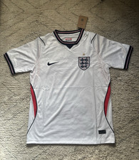Camiseta de fútbol local Nike Inglaterra blanca manga corta talla M 1 estrella